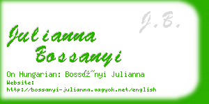 julianna bossanyi business card